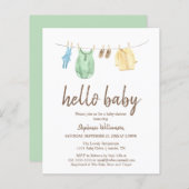Begroting Hallo Baby shower Boho Clothes Line (Voorkant / Achterkant)