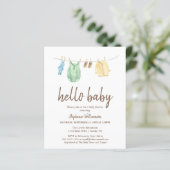 Begroting Hallo Baby shower Boho Clothes Line (Staand voorkant)