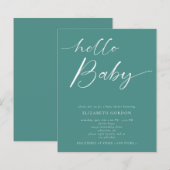 Begroting Hallo Baby shower Minimale neutrale gesl (Voorkant / Achterkant)