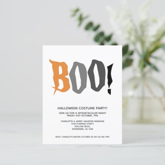 BEGROTING Halloween Boo Persoonlijk woordtaculair (Staand voorkant)