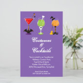 Begroting Halloween-uitnodiging voor kostuums en C (Staand voorkant)