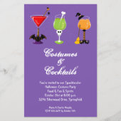 Begroting Halloween-uitnodiging voor kostuums en C (Voorkant)