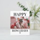 BEGROTING Happy Howlidays Kerstmis 5-fotokaart (Staand voorkant)