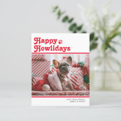 BEGROTING Happy Howlidays Pet Dog Kerstmis Kaart (Staand voorkant)