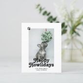 BEGROTING Happy Howlidays Pet Dog Kerstmis Kaart (Staand voorkant)