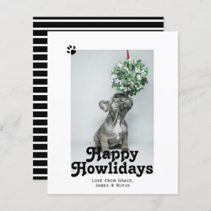 BEGROTING Happy Howlidays Pet Dog Kerstmis Kaart