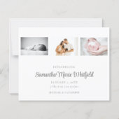 Begroting Happy New Year Baby Birth Announcement C (Achterkant)