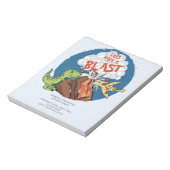 BEGROTING HEEFT EEN Blast Dinosaur-uitnodiging Notitieblok (Linkerzijde)