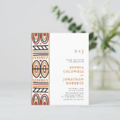 Begroting helemaal in één afrikaanse uitnodiging v (Staand voorkant)