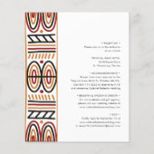 Begroting helemaal in één afrikaanse uitnodiging v (Achterkant)