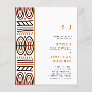 Begroting helemaal in één afrikaanse uitnodiging v