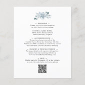 Begroting helemaal in één blauwe Floral Wedding Ui (Achterkant)