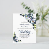 Begroting helemaal in één blauwe grijze Floral bru (Staand voorkant)