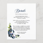 Begroting helemaal in één blauwe grijze Floral bru (Achterkant)