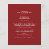 Begroting helemaal in één Bourgogne bruiloft (Achterkant)