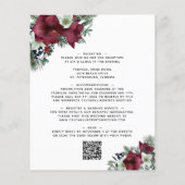 Begroting helemaal in één Burgundy Floral Wedding  (Achterkant)