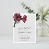 Begroting helemaal in één Burgundy Floral Wedding  (Staand voorkant)