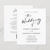 Begroting helemaal in één chic Calligraphy Wedding (Voorkant / Achterkant)