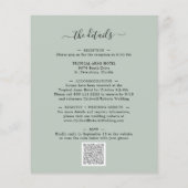 Begroting helemaal in één eBay Sage Wedding Invite (Achterkant)
