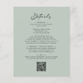 Begroting helemaal in één eBay Sage Wedding Invite (Achterkant)