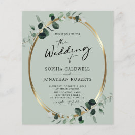 Begroting helemaal in één eBay Sage Wedding Invite