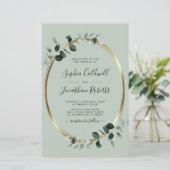 Begroting helemaal in één eBay Sage Wedding Invite (Staand voorkant)