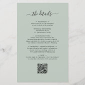 Begroting helemaal in één eBay Sage Wedding Invite (Achterkant)