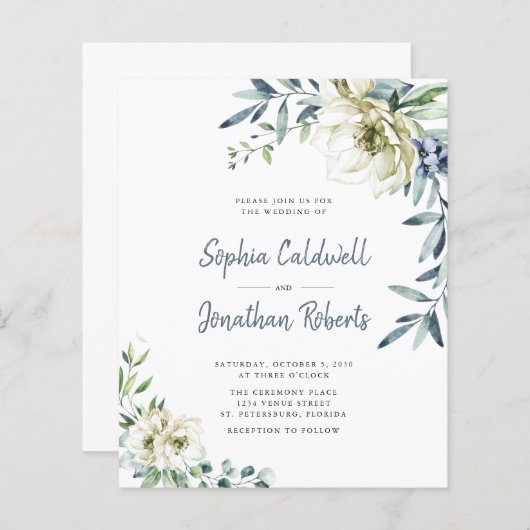 Begroting helemaal in één eucalyptus Floral Weddin