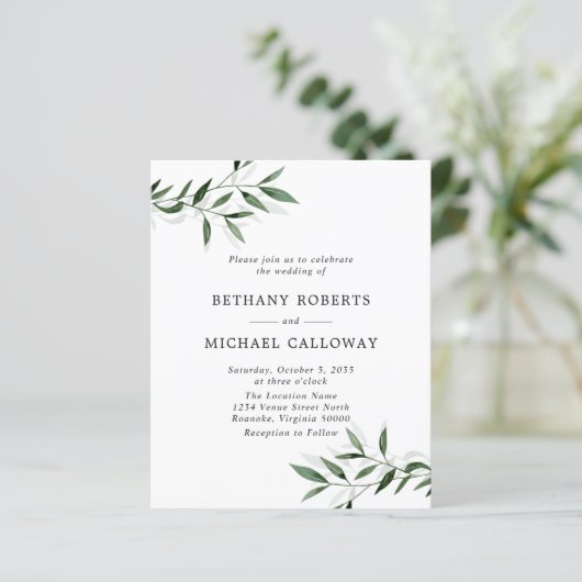 Begroting helemaal in één eucalyptus Leaves Weddin (Staand voorkant)