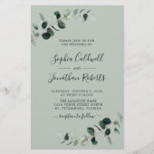 Begroting helemaal in één eucalyptus Sage Wedding  Flyer (Voorkant)