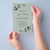 Begroting helemaal in één eucalyptus Sage Wedding  Flyer (Hand)