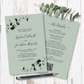 Begroting helemaal in één eucalyptus Sage Wedding  Flyer