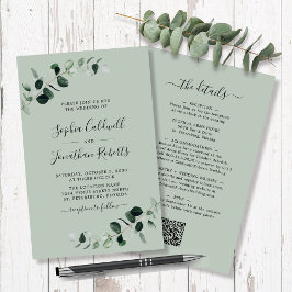 Begroting helemaal in één eucalyptus Sage Wedding  Flyer