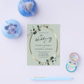Begroting helemaal in één eucalyptus Sage Wedding  Flyer (Enkel)