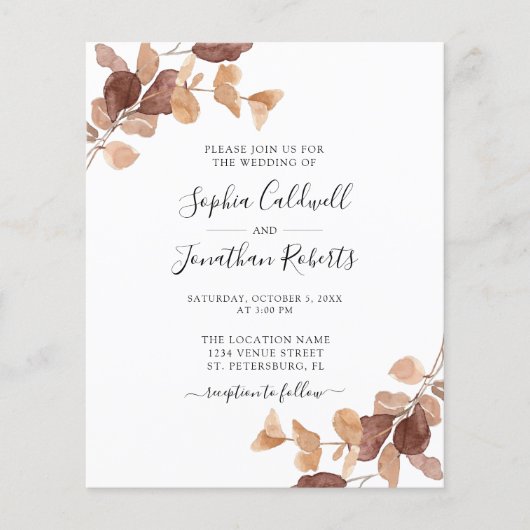 Begroting helemaal in één eucalyptus Weddenschap (Voorkant)