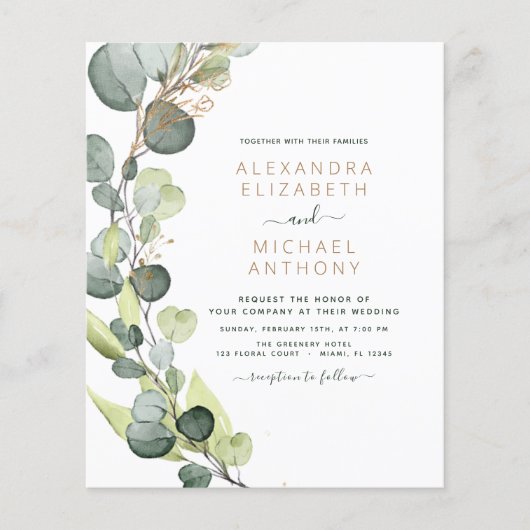 Begroting helemaal in één eucalyptus Weddenschap (Voorkant)