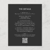 Begroting helemaal in één glitter Charcoal Wedding (Achterkant)