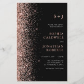 Begroting helemaal in één glitter op uitnodiging v (Voorkant)