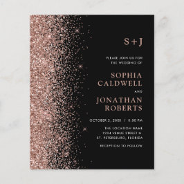 Begroting helemaal in één glitter op uitnodiging v