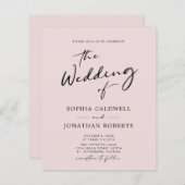 Begroting helemaal in één kalligrafie, uitnodigen  (Voorkant / Achterkant)