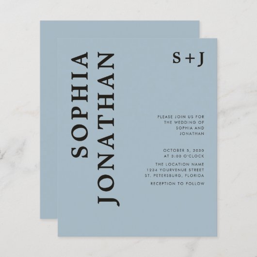 Begroting helemaal in één keer uitnodigend bandje (Voorkant / Achterkant)