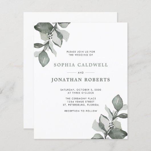 Begroting helemaal in één mosterd groene eucalyptu (Voorkant / Achterkant)