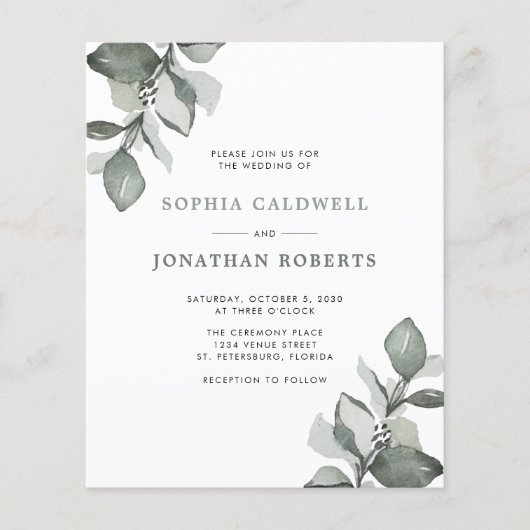 Begroting helemaal in één mosterd groene eucalyptu (Voorkant)