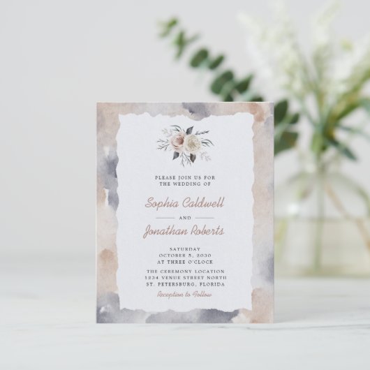 Begroting helemaal in één mosterd roze rozen bruil (Staand voorkant)