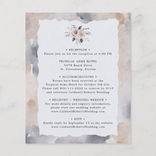 Begroting helemaal in één mosterd roze rozen bruil (Achterkant)