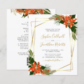 Begroting helemaal in één poinsettia Winter Weddin (Voorkant / Achterkant)