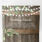 Begroting helemaal in één roestvrijgezellig huweli drieluik uitnodiging (Binnenzijde eerst)