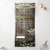 Begroting helemaal in één roestvrijgezellig huweli drieluik uitnodiging (Binnen)