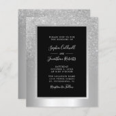 Begroting helemaal in één Silver Foil Wedding Uitn (Voorkant / Achterkant)