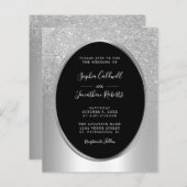 Begroting helemaal in één Silver Foil Wedding Uitn (Voorkant / Achterkant)